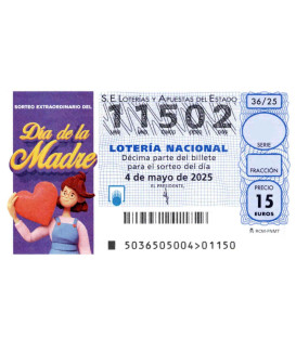 Sorteo Día de la Madre domingo 4 de Mayo de 2025