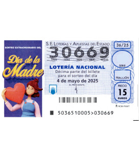 Sorteo Día de la Madre domingo 4 de Mayo de 2025