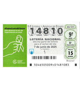 Sorteo A.E.Contra el Cáncer 7 de Junio de 2025