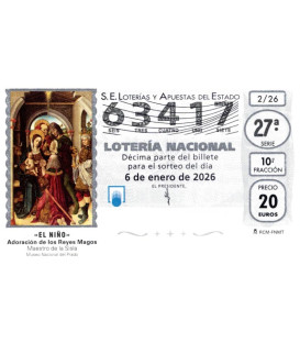 Sorteo Loter&iacute;a del Ni&ntilde;o 2026