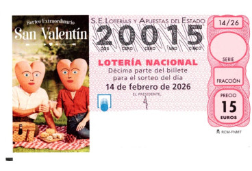Sorteo de San Valent&iacute;n 2026