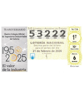 Sorteo S&aacute;bado 21 de Febrero de 2026