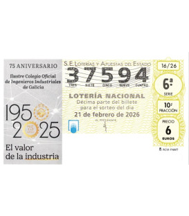 Sorteo S&aacute;bado 21 de Febrero de 2026